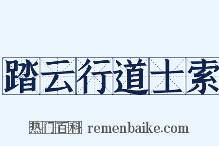 踏云行道士索是什么意思的图片